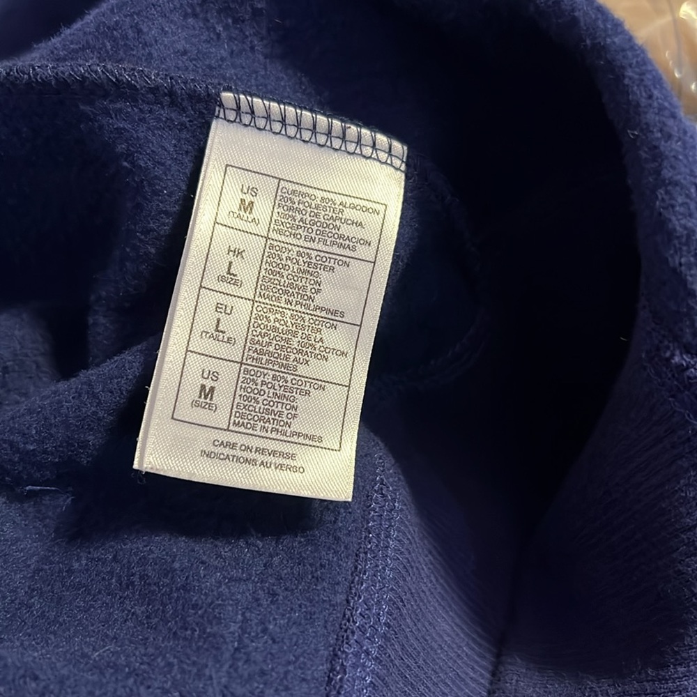 Disney Authentic Mickey Star Pattern Pull Zip Hoo… - image 8